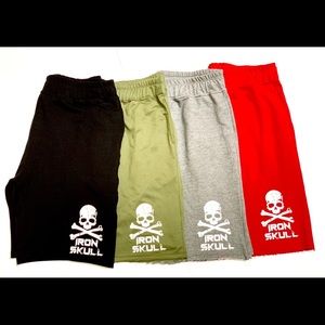 Black Iron skull shorts